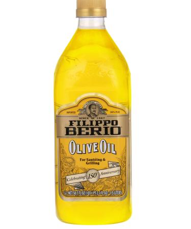 Filippo Berio Pure Olive Oil, 50.7 Ounce Recycled rPET Bottle 50.7 Fl Oz (Pack of 1)
