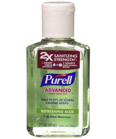 Purell Hand Sanitizer with Aloe 2 Fl Oz (Pack of 6)