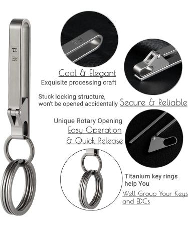 Bang Ti H6 Titanium Quick Release Keychain Clip Multi-Tool with Keyrings Kit - Buy Online on SooperMarket.com