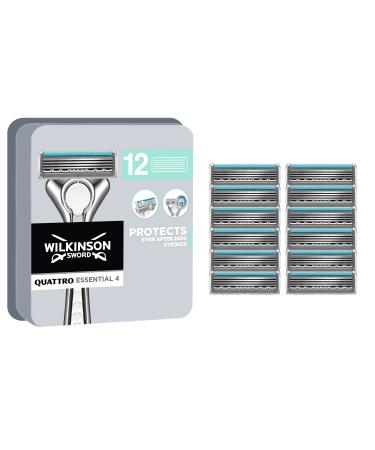 Wilkinson Sword Quattro Essential 12 razor blades letterbox compatible 12 pieces (1 pack)