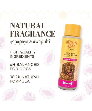 Burt's Bees 2-in-1 Dog Shampoo & Conditioner with Papaya & Awapuhi | Deodorizing Spray | Dog Bathing Supplies - 8 oz - Buy Online on SooperMarket.com