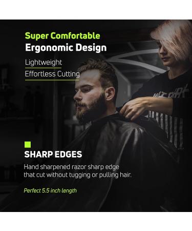 Suvorna 5.5 Hairdressing Scissors Set - Professional Barber and Hair Cutting Scissors with Thinning Shears for Right-Handed Hairdressers - 2 Pc Set - Buy Online on SooperMarket.com