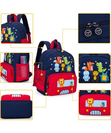 Willikiva Cute Zoo 3D Kids Backpack | Waterproof Toddler Backpack for Boys and Girls | Red Preschool Bag - Buy Online on SooperMarket.com