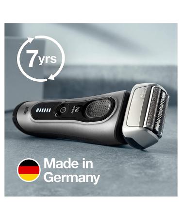Braun Series 8 8457cc Electric Razor for Men with Precision Trimmer - Galvano Silver - Buy Online on SooperMarket.com