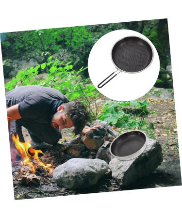 MAGICLULU Stainless Steel Griddle 1pc Outdoor Non Stick Pan Iron Honeycomb Water Cup Camping Skillet - Buy Online on SooperMarket.com