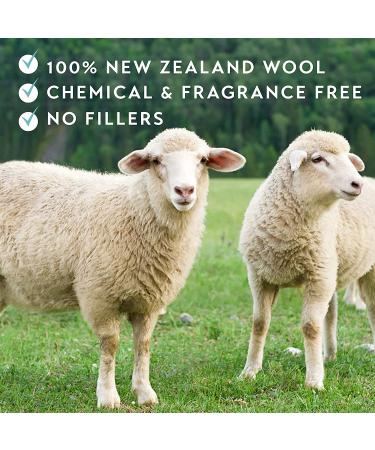 Wool Dryer Balls 6-Pack XL Size - 100% New Zealand Wool - Reusable, Handmade Fabric Softener for Wrinkle Reduction and Faster Drying - White - Buy Online on SooperMarket.com