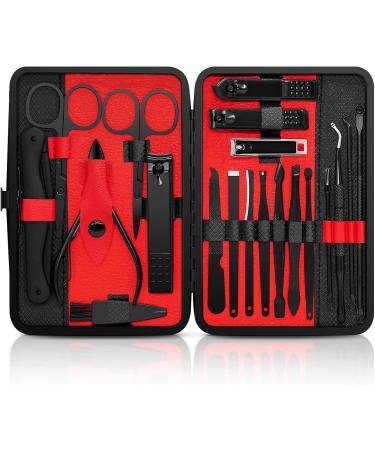 Premium Onism 20 Pcs Stainless Steel Manicure & Pedicure Kit with Luxury Travel Case - Ideal Gifts for Men, Women, Family & Friends - Buy Online on SooperMarket.com