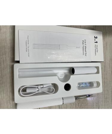 Qimic Ear Wax Removal with Tweezers - 1080P HD Ear Cleaner Ear Camera Otoscope Omni-Direction Ear Pick Tweezer Real-Time Remote Video Multi Earwax Cleaning Replacement Kits Black - Buy Online on SooperMarket.com
