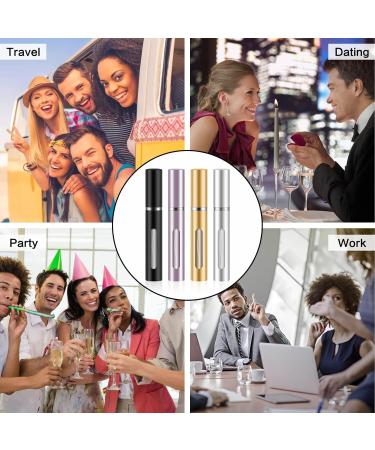 Saiveina 5ml Mini Perfume Atomizer Bottles - Refillable Travel Spray (4 Pack) | Ideal for Cologne & Fragrance - Buy Online on SooperMarket.com