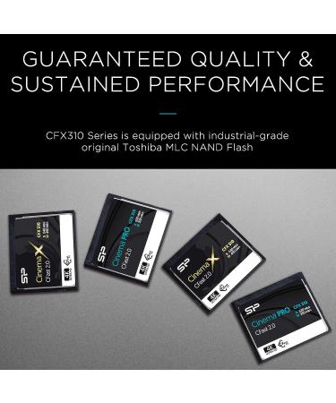 Silicon Power 128GB CFast2.0 CinemaPro CFX310 Memory Card 3500X - 530MB/s Read for Blackmagic URSA Mini, Canon XC10, 1D X Mark II | MLC Technology - 128GB - Buy Online on SooperMarket.com