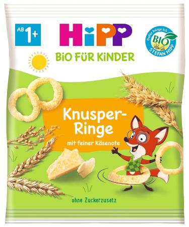 HiPP Organic for Children Snack Products Crunchy Rings Pack of 7 (7 x 25g) DA82014 Crunchy Rings 25g 25 g (Pack of 7) Crunchy Rings