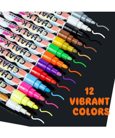 Pincelma 13 Pack Liquid Chalk Markers - Chalkboard and Glass Board Pens with 8 Labels - Ideal for Chalkboard Signs, Windows, Bistros - Buy Online on SooperMarket.com