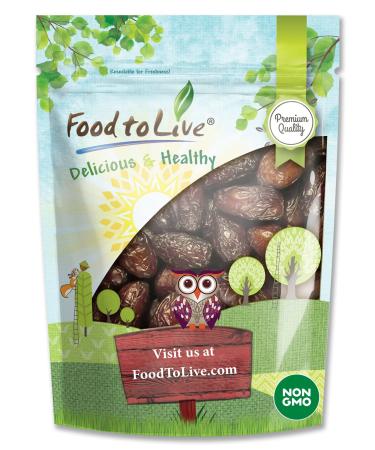 Medjool Dates, 2 Pounds  Non-GMO Verified, Large Dried Meaty Dates with Pits, Unsweetened, Unsulphured, Vegan, Sirtfood, Bulk. Good Source of Dietary Fiber. Great as Snack, and for Making Desserts. 2 Pound (Pack of 1)