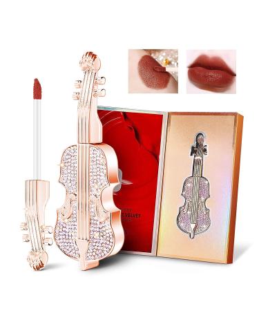 Gireatick Velvety Red Long Lasting Matte Lipstick Waterproof Mist Liquid Lipstick with Unique Violin Design & Gift Box - Buy Online on SooperMarket.com