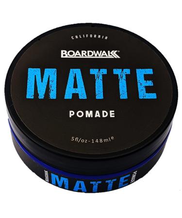 Boardwalk Matte Pomade 5oz Firm Hold Clay Strong Hold - Matte Finish. Water-Based/Soluble Made with Volcanic Ash and Aloe-Vera Vegan & Paraben-Free.