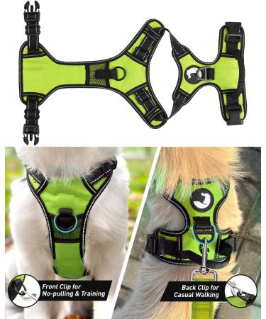 Joytale Reflective Dog Harness for Small Dogs - Adjustable Soft Padded Breathable with Control Handle - Green (1 Pack) - Buy Online on SooperMarket.com