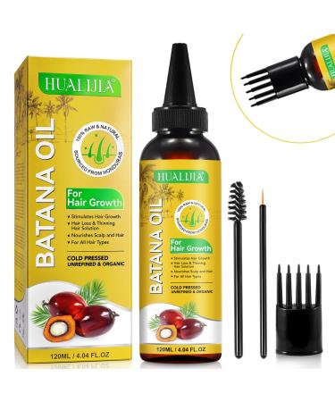 Raw Batana Oil from Honduras for Hair Growth and Repair (4.04 Fl Oz) Organic Prevents Loss Revives Damaged Hair for All Types