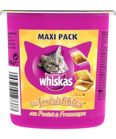 Buy WHISKAS Les Irr sistibles Chicken & Cheese Maxi Pack (105g x10) - Premium Cat Treats for Adult Cats - International Shipping Available - Buy Online on SooperMarket.com