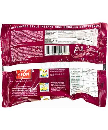 Vifon Vietnamese Style Instant Rice Noodles Beef Flavour Pho Bo 60g (Pack of 30) 1 Case - Buy Online on SooperMarket.com