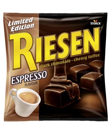 Riesen NEW Dark Chocolate Covered Toffee Espresso Flavour 135 g (Pack of 15)
