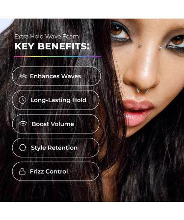 XMONDO Hair Wavetech Extra Hold Wave Foam - Vegan Formula with Pro-Vitamin B5 and Anti-Frizz Nutrients to Fight Static Control Frizz and Enhance Your Wavy Hair 6.7 Fl Oz 1-Pack - Buy Online on SooperMarket.com