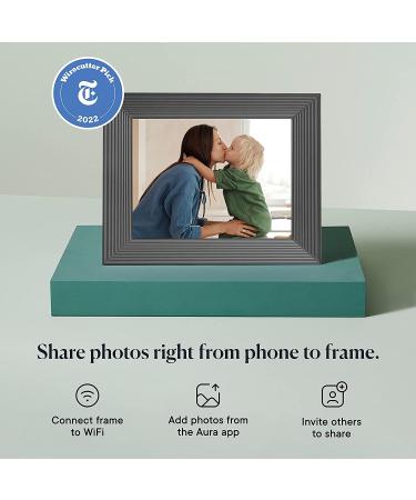 Aura Mason 9-inch WiFi Digital Picture Frame with Aura App - Free Unlimited Storage - Wirecutter's Best Pick 2022 - Graphite - 1600x1200 Resolution - Buy Online on SooperMarket.com