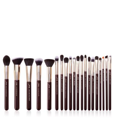 Jessup Makeup Brush Set Professional Soft Natural Bristle Foundation Eyeshadow Blending Blusher Buffer Concealer Brush 20pcs Zinfandel T281