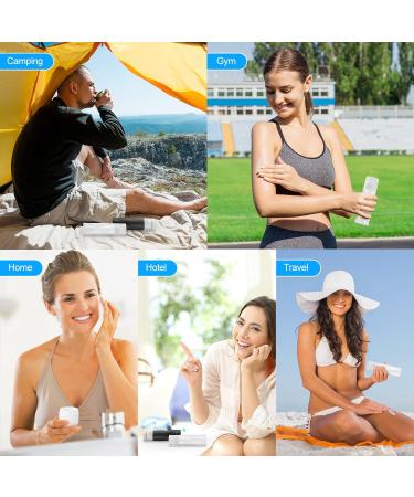 MauJip 14 Pack Silicone Travel Bottles Set - Leak Proof & TSA Approved Toiletry Containers for Shampoo, Conditioner, Lotion & Body Wash (3.04 oz) - Black - Buy Online on SooperMarket.com