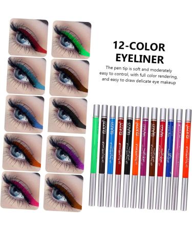 CANIGHT 12 Pcs 1 Set Shadow Set Colored Eyeliner Creative Eyeliners Eyeliner Kit Colorful Plastic - Buy Online on SooperMarket.com