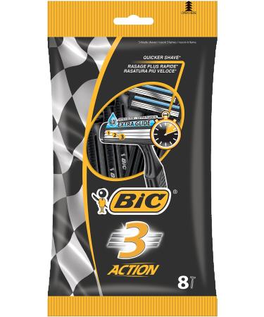 BIC Number 3 Action Disposable Razors 8 pieces pack of 4