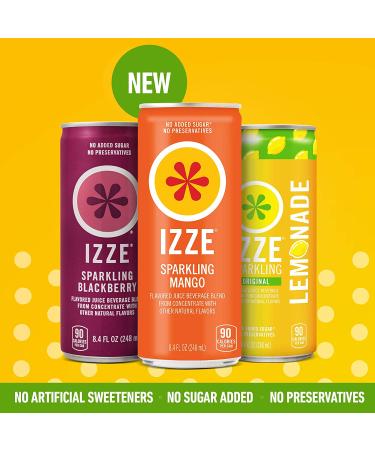 Izze Sparkling Mango Juice Beverage 8.4 Fl Oz 24 Pack - Refreshing and Delicious - Buy Online on SooperMarket.com