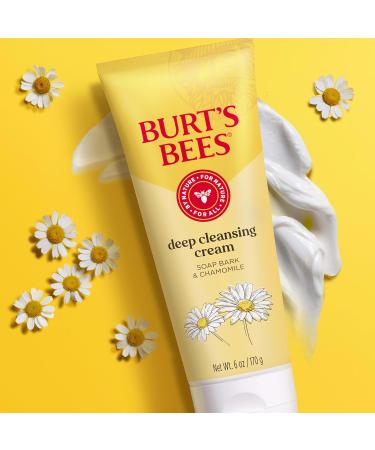 Burt's Bees Deep Cleansing Cream - 98.9% Natural Soap Bark & Chamomile 6oz | Shop Internationally - Buy Online on SooperMarket.com