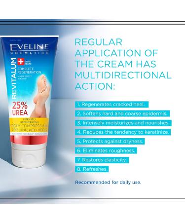 Eveline Cosmetics Revitalum Foot Cream 75ml - 25% Urea for Very Dry Feet | Moisturizing & Innovative Formula for Cornea Care | International Shipping Available - Buy Online on SooperMarket.com