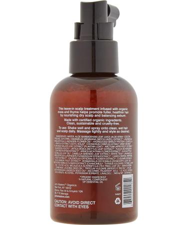 JMO Leave-in Scalp Treatment 125 Millilitres Scalp Spray with Moss & Thyme. Stimulates Hair Follicles. Fights hair loss & stimulate hair growth. Organic natural. Silicone & Paraben free Nourishing Scalp Spray - Buy Online on SooperMarket.com