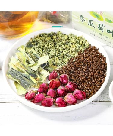 20 Packs Winter Melon Lotusleaf Tea Winter Melon Rose Cassia Triangular Pack Herbal Tea for Home Office - Buy Online on SooperMarket.com