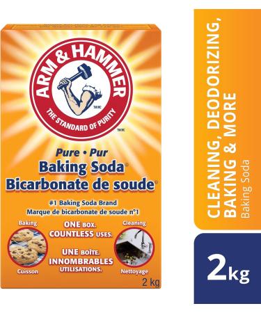 ARM & HAMMER Baking Soda For Baking Cleaning and Deodorizing 2-kg & Fridge-N-Freezer Baking Soda Deodorizer Flo-Thru Design 500-g 2 kg (Pack of 1) Leavening Agent + Deodorizer White - Buy Online on SooperMarket.com