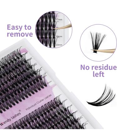 240PCS Cluster Lashes Extension C Curl 0.07mm 40D/50D Mixed | 16-20mm Individual Eyelashes Clusters | DIY Eyelash Extensions - Buy Online on SooperMarket.com