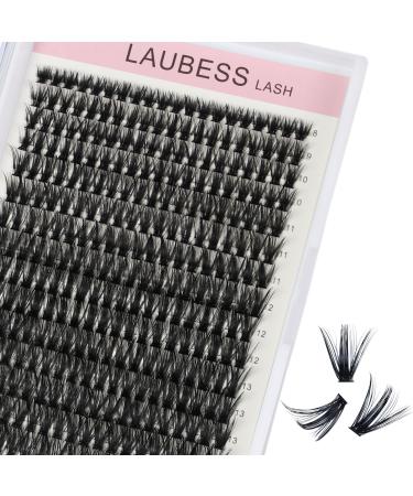 Individual Lashes 300 Pcs LAUBESS Lash Clusters Individual Eyelash Clusters Eyelash Extension Kit False Lashes Individual Cluster Lashes Mix (50D-0.07C-8-15mm) 50D-0.07C Mix 8-15mm