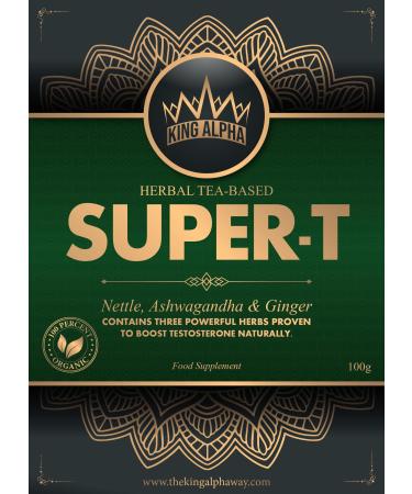 Super-T Ashwagandha Ginger & Nettle Super-Food Herbal Tea Blend | 100% Natural | Testosterone support tea | Sourced direct from India