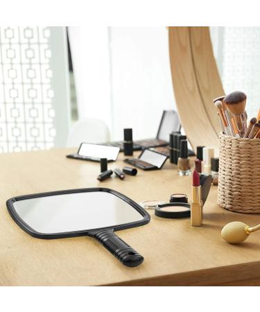 TRIXES Handheld Salon Hairdresser Mirror - Wide Angle 20x17.5cm - Black - Buy Online on SooperMarket.com
