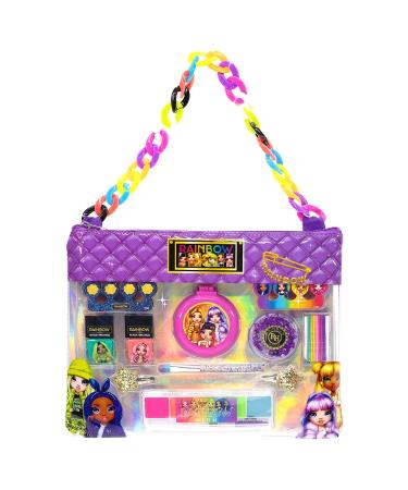 Rainbow High Sling Bag Makeup Set for Kids | Makeup Kit Includes Blush Nail Polish Hair Accessories & More | Suitable for Ages 3+ by Townley Girl