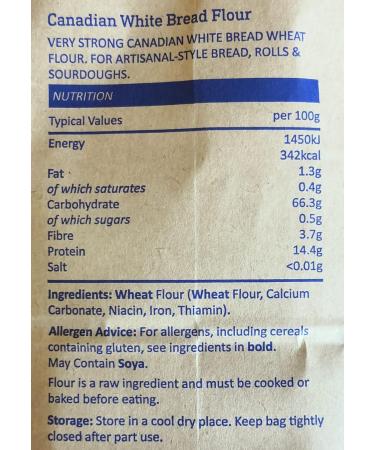 Nature's Gold 100% Very Strong Canadian White Bread Flour 1.5kg (Pack of 2) - Buy Online on SooperMarket.com
