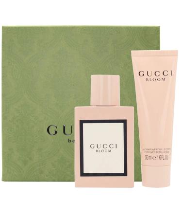 Gucci Bloom Eau De Parfum and Scented Lotion Gift Set Perfume for Women 1.6 oz and Perfumed Lotion for Women 1.6 oz 0.08 Fl Oz (Pack of 2)