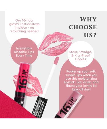 Dermacol 16-Hour Lip Colour Glossy Lip Stain Plumper - Shimmering Light Pink 7.1 mL - Buy Online on SooperMarket.com
