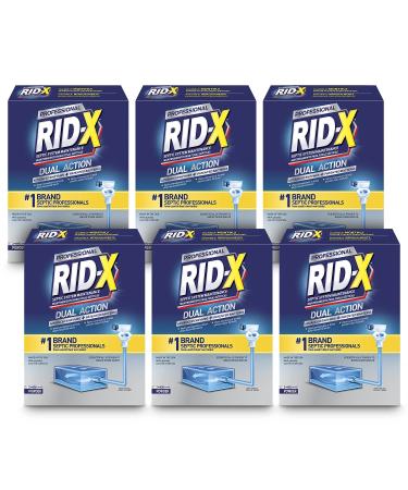 RID-X Professional Septic Treatment, 12 Month Supply Of Powder (6 Packs x 2 Month Supply), 117.6 oz