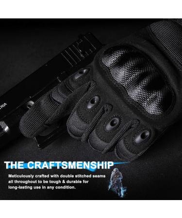 WTACTFUL Tactical Gloves for Men Touchscreen Airsoft Paintball Motorcycle Gloves Full Finger Black X-Large - Buy Online on SooperMarket.com