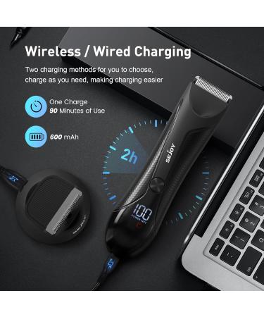 Premium Body Hair Trimmer for Men - Electric Razor for Pubic Armpits & Breasts with Charging Station - Buy Online on SooperMarket.com