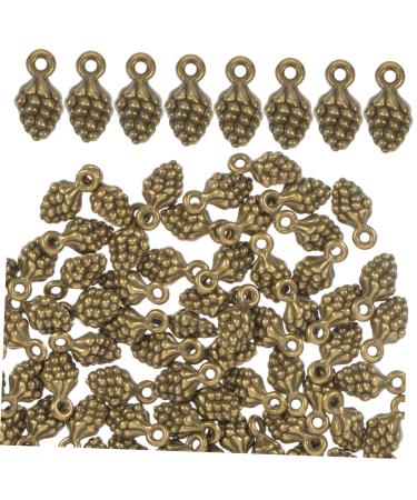 TEHAUX 200 Pcs Christmas Pine Cone Pendant autumn charms pinecone charms for jewelry making silver pinecone charms christmas decor necklace pendants 3d alloy accessories Multifunction 1.2X0.7cm As Shown 1