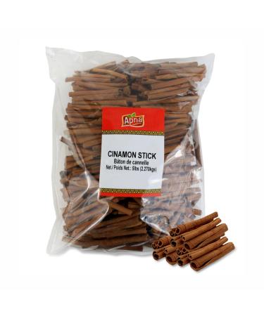 Apna Cinnamon 2.25 kg (5 lb) Organic Round Cinnamon Sticks (Dalchini Sabut) Quality Natural Herbs & Spices 100% Natural Perfect for Cooking & Beverages