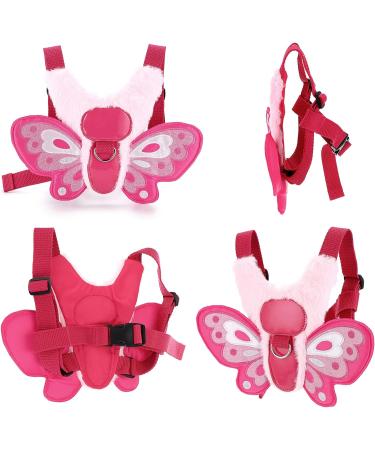 BTSKY Fluff Butterfly Baby Toddler Walking Harness with Safety Rein - Kids Anti-Lost Harness Leash Strap Belt Pink - Buy Online on SooperMarket.com